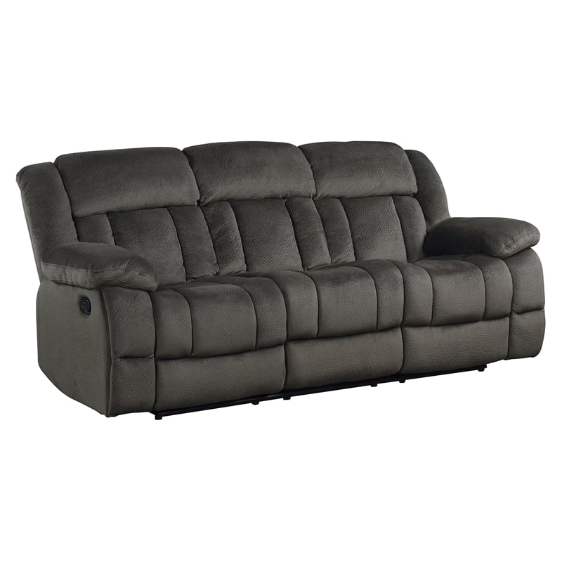 Lexicon Laurelton Microfiber 2-Piece Manual Reclining Sofa Set in Chocolate