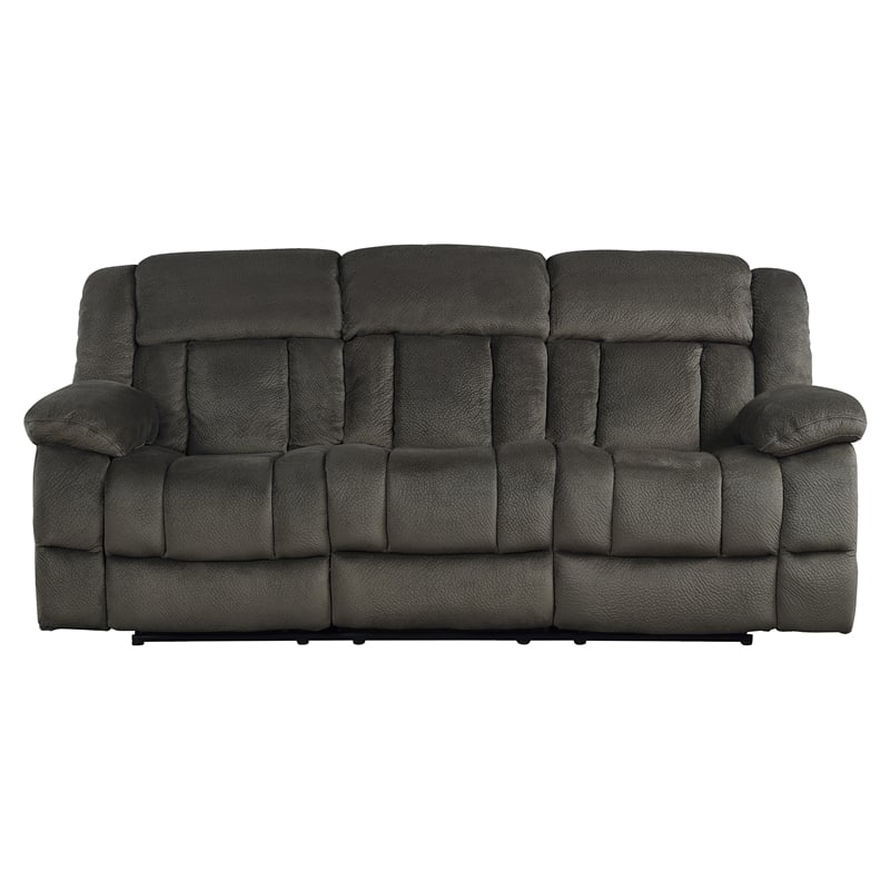 Lexicon Laurelton Microfiber 2-Piece Manual Reclining Sofa Set in Chocolate