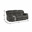 Lexicon Laurelton Microfiber 2-Piece Manual Reclining Sofa Set in Chocolate