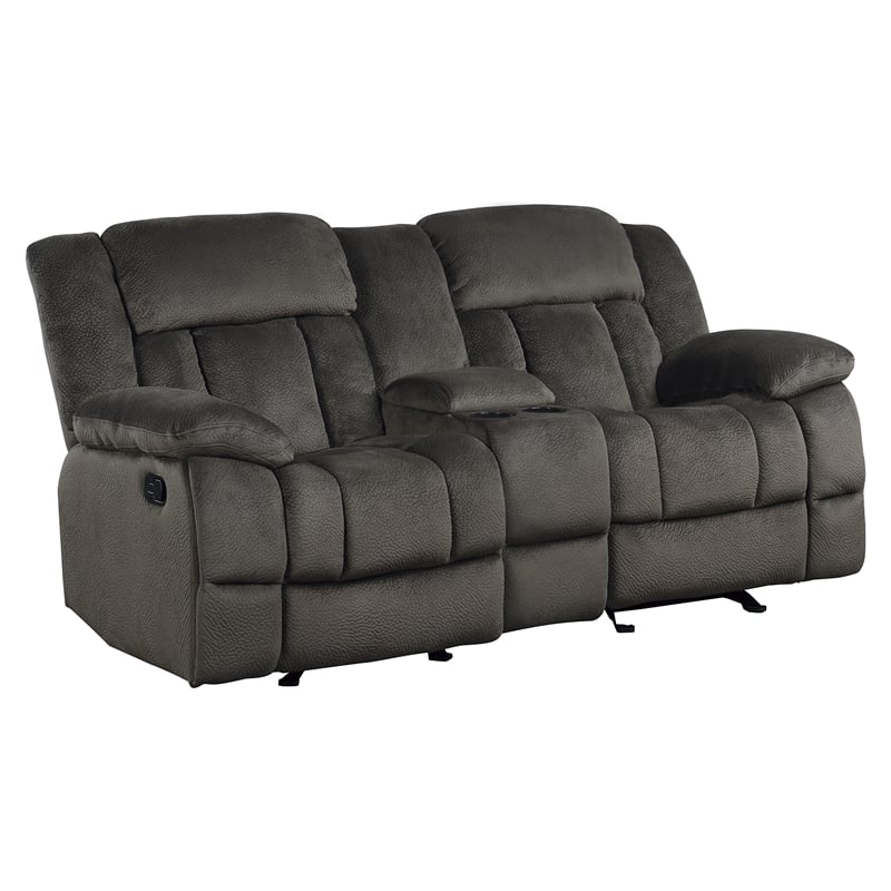 Lexicon Laurelton Microfiber 2-Piece Manual Reclining Sofa Set in Chocolate