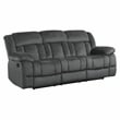 Lexicon Laurelton Microfiber 2-Piece Manual Reclining Sofa Set in Charcoal