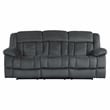 Lexicon Laurelton Microfiber 2-Piece Manual Reclining Sofa Set in Charcoal