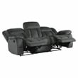 Lexicon Laurelton Microfiber 2-Piece Manual Reclining Sofa Set in Charcoal