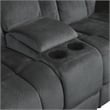 Lexicon Laurelton Microfiber 2-Piece Manual Reclining Sofa Set in Charcoal