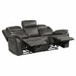 Lexicon Centeroak Microfiber 2-Piece Manual Reclining Sofa Set in Gray