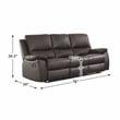 Lexicon Dawson Faux leather 2-Piece Manual Reclining Sofa Set in Brown