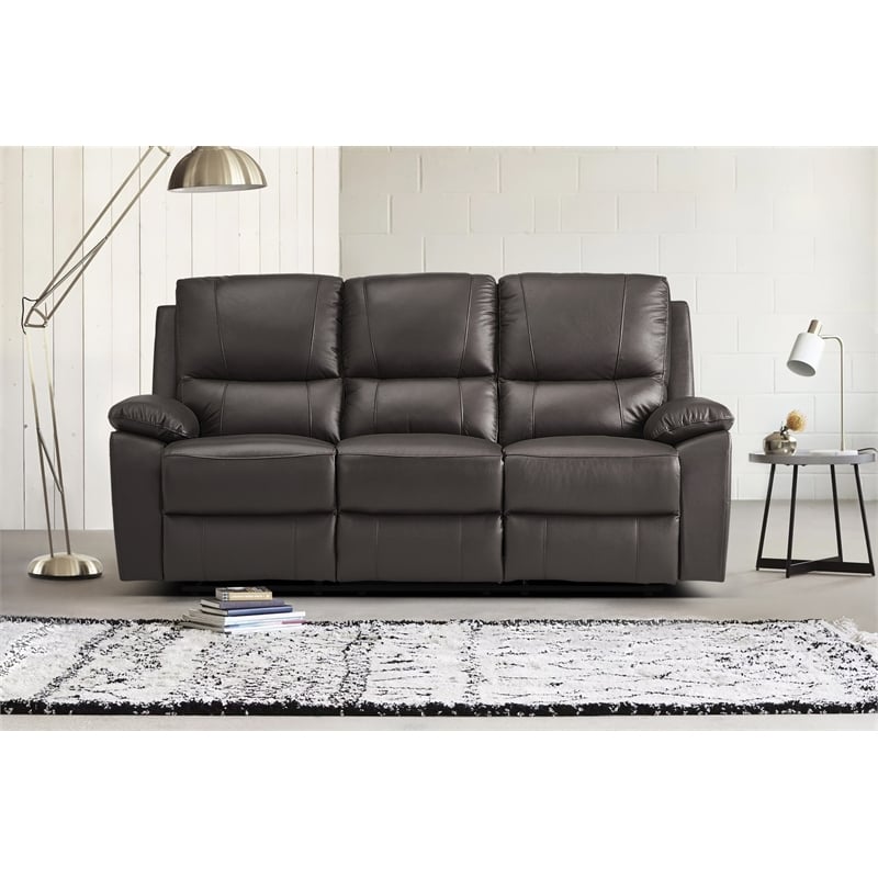 Lexicon Dawson Faux leather 2-Piece Manual Reclining Sofa Set in Brown