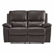 Lexicon Dawson Faux leather 2-Piece Manual Reclining Sofa Set in Brown