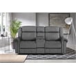 Lexicon Brennen Microfiber 2-Piece Power Reclining Sofa Set in Charcoal