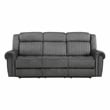 Lexicon Brennen Microfiber 2-Piece Power Reclining Sofa Set in Charcoal