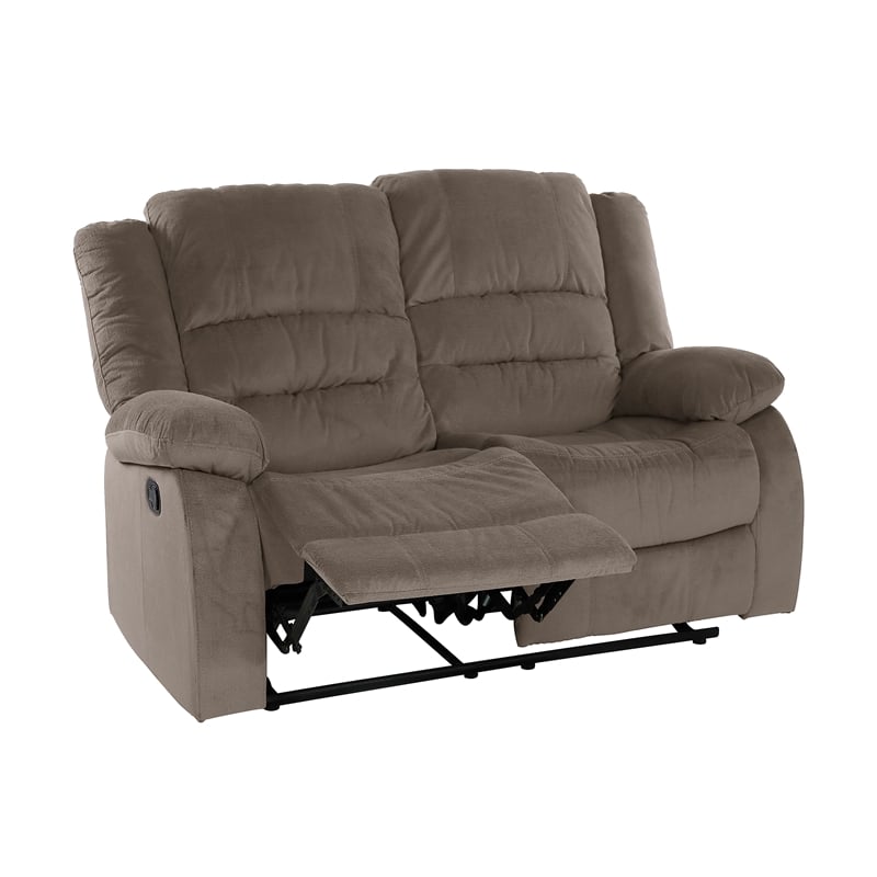 Lexicon Jarita Microfiber 2-Piece Manual Reclining Sofa Set in Chocolate