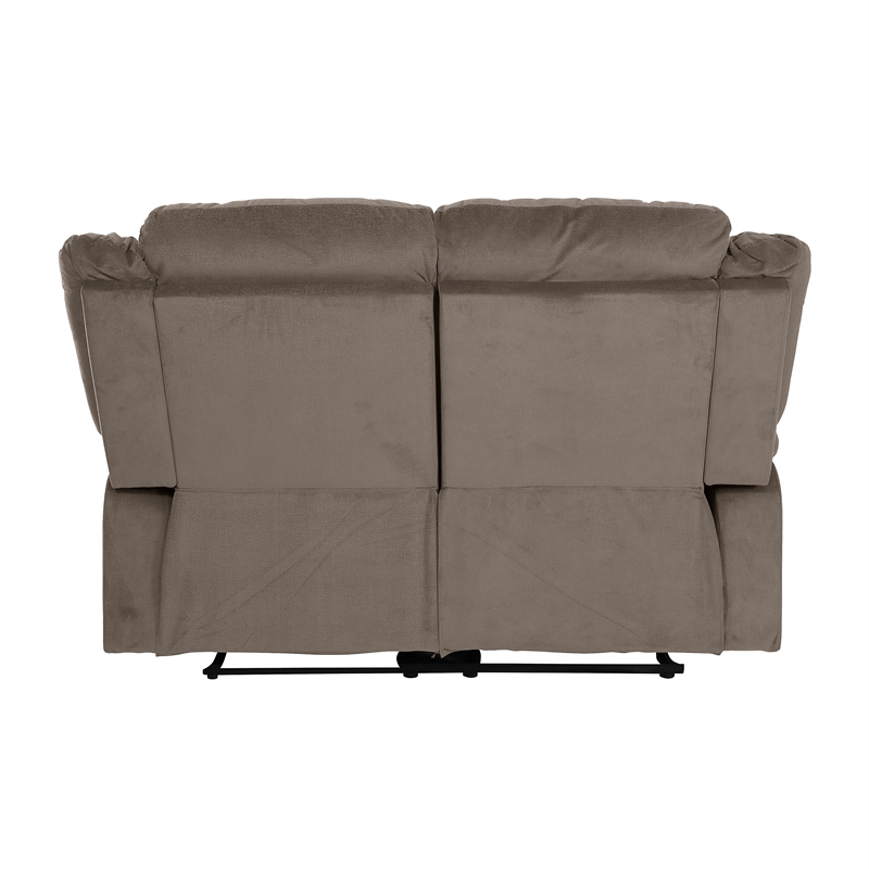Lexicon Jarita Microfiber 2-Piece Manual Reclining Sofa Set in Chocolate