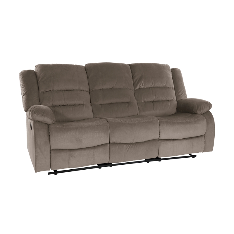 Lexicon Jarita Microfiber 2-Piece Manual Reclining Sofa Set in Chocolate