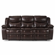 Lexicon Bastrop Faux Leather 2-Piece Manual Reclining Sofa Set in Brown
