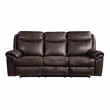 Lexicon Aram Faux Leather 2-Piece Manual Reclining Sofa Set in Dark Brown