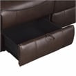 Lexicon Aram Faux Leather 2-Piece Manual Reclining Sofa Set in Dark Brown