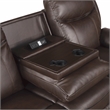 Lexicon Aram Faux Leather 2-Piece Manual Reclining Sofa Set in Dark Brown