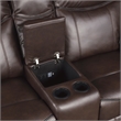Lexicon Aram Faux Leather 2-Piece Manual Reclining Sofa Set in Dark Brown