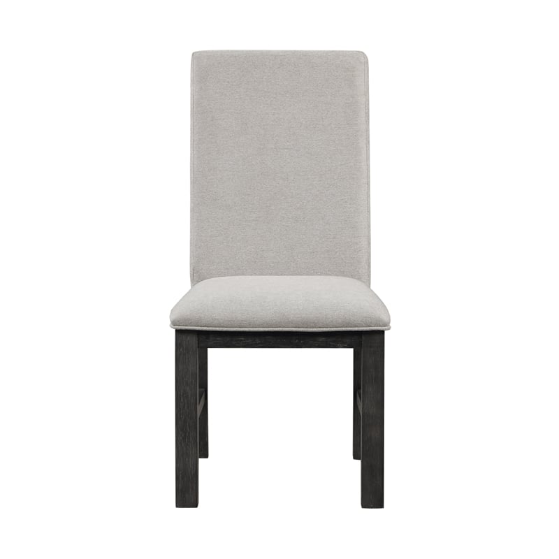 Lexicon Orem Wood and Fabric Dining Room Chairs in Antique Black (Set of 2)
