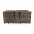 Lexicon Hazen Microfiber Manual Double Reclining Love Seat in Brown