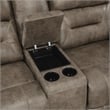 Lexicon Hazen Microfiber Manual Double Reclining Love Seat in Brown