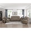 Lexicon Hazen Microfiber Manual Double Reclining Love Seat in Brown