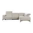 Lexicon Adahlia Chenille Upholstery 2pc Power Sectional w/ Right Chaise in Sand