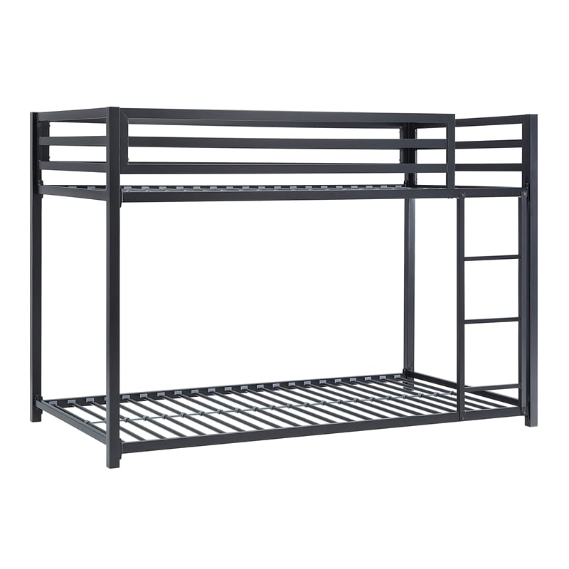 Lexicon Jovie Twin over Twin Metal Bunk Bed in Black