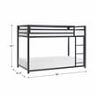Lexicon Jovie Twin over Twin Metal Bunk Bed in Black