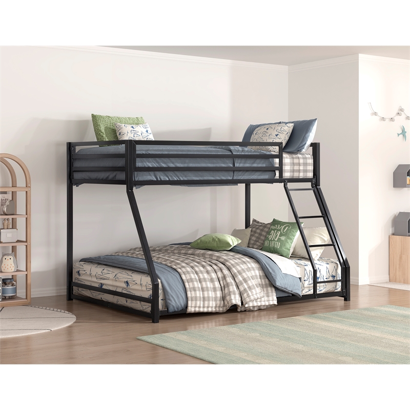 Lexicon Jovie Twin over Full Metal Bunk Bed in Black