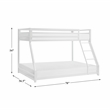 Lexicon Jovie Twin over Full Metal Bunk Bed in White