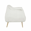 Lexicon Rachael boucle Upholstery Accent Chair with metal legs in White color