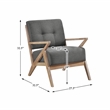 Lexicon Ollen Fabric Upholstered Accent Chair in Dark Gray