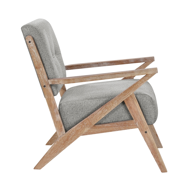 Lexicon Ollen Fabric Upholstered Accent Chair in Brownish Gray