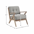 Lexicon Ollen Fabric Upholstered Accent Chair in Brownish Gray