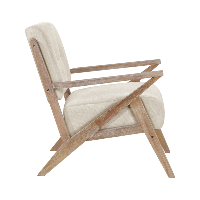 Lexicon Ollen Fabric Upholstered Accent Chair in Sand