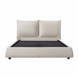Lexicon Linna Chenille Upholstery Queen Platform Bed in Beige