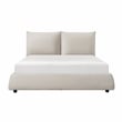 Lexicon Linna Chenille Upholstery Eastern King Platform Bed in Beige