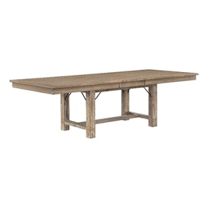 Lexicon Aberdeen Wood Dining Room Table in Distressed Light Oak