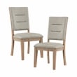 Lexicon Aberdeen 5-Piece Wood and Fabric Dining Set in Light Oak/ Beige