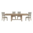 Lexicon Aberdeen 5-Piece Wood and Fabric Dining Set in Light Oak/ Beige