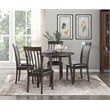 Lexicon Rutland 5-Piece Wood and Faux Leather Dining Set in Black