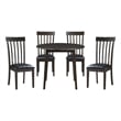 Lexicon Rutland 5-Piece Wood and Faux Leather Dining Set in Black