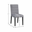 Lexicon Andreas Wood and Velvet Upholstery Dining Side Chair in Gray (Set of 2)