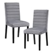 Lexicon Andreas Wood and Velvet Upholstery Dining Side Chair in Gray (Set of 2)