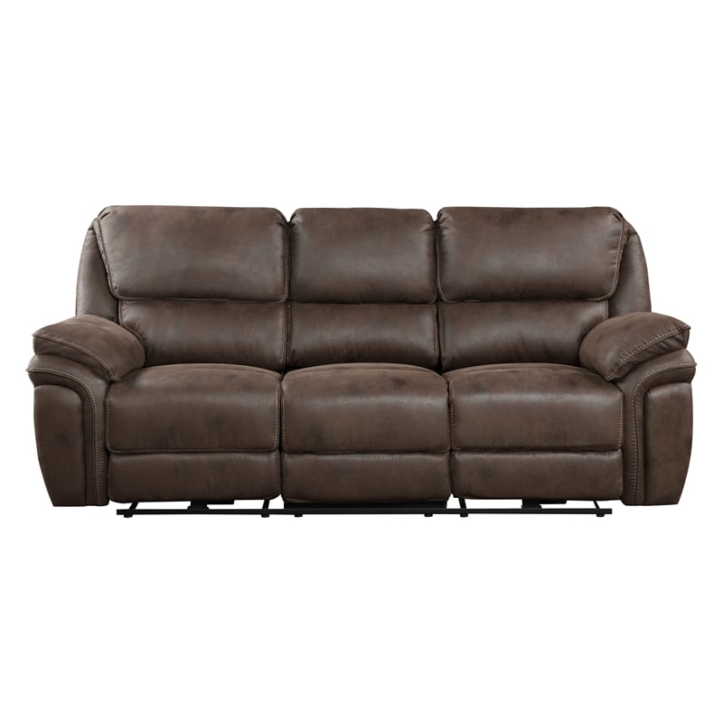 Lexicon Proctor 2-Piece Microfiber Upholstery Power Reclining Sofa Set in Brown