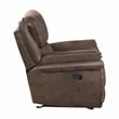 Lexicon Proctor Microfiber Manual Rocker Reclining Chair in Brown