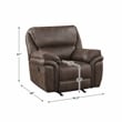 Lexicon Proctor Microfiber Manual Rocker Reclining Chair in Brown
