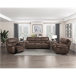 Lexicon Proctor Microfiber Manual Double Reclining Sofa in Brown