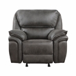 Lexicon Proctor Microfiber Manual Rocker Reclining Chair in Gray